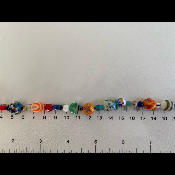 Artisan Glass Bead Choker Necklace - Picture 12 of 12